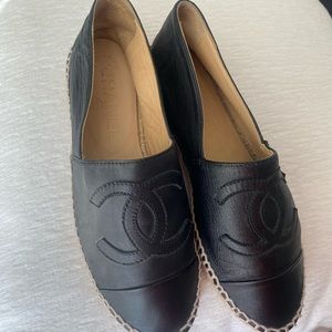 Chanel Black Espadrilles Size 36